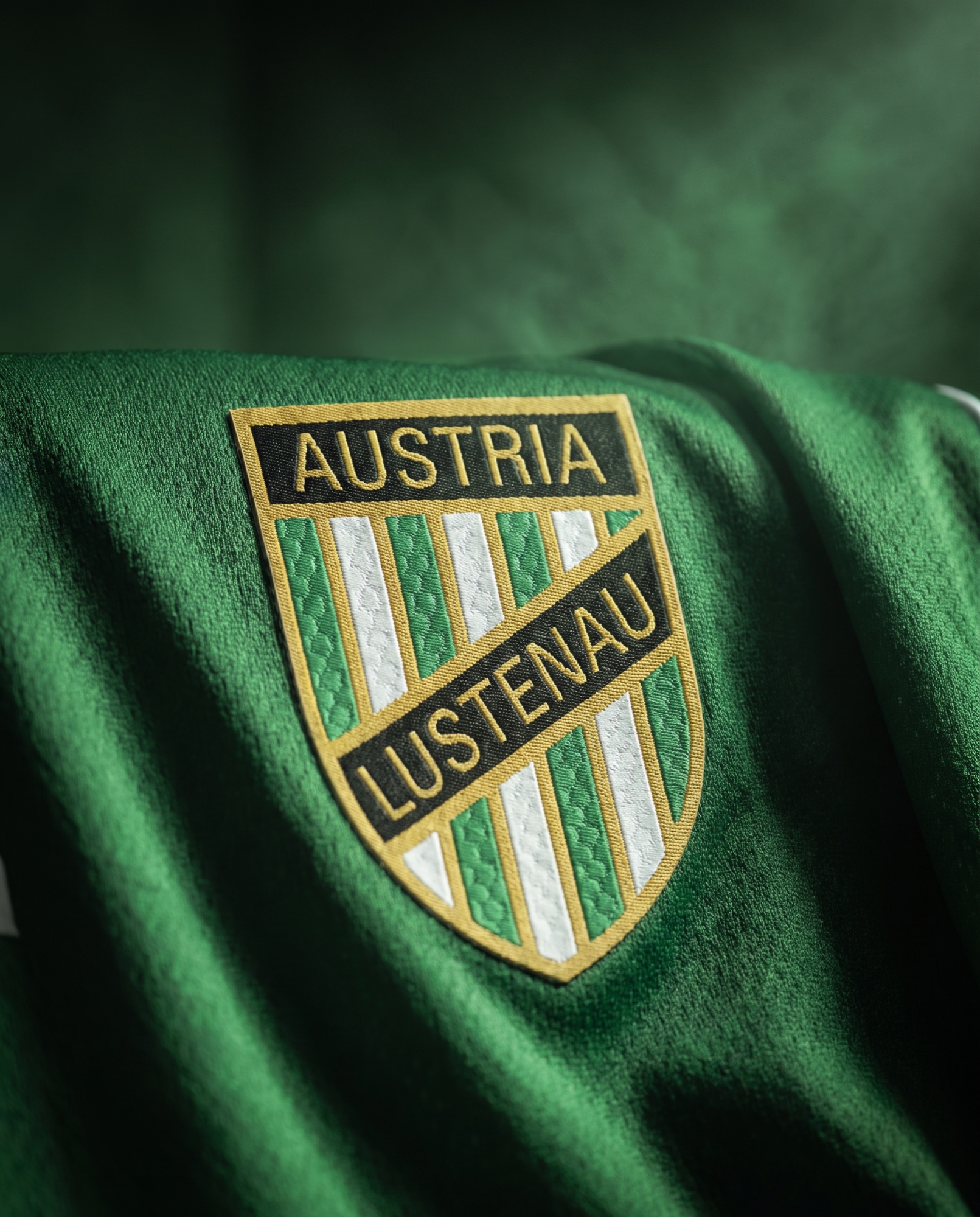 Austria Lustenau — gewebtes Vereinswappen, Detail