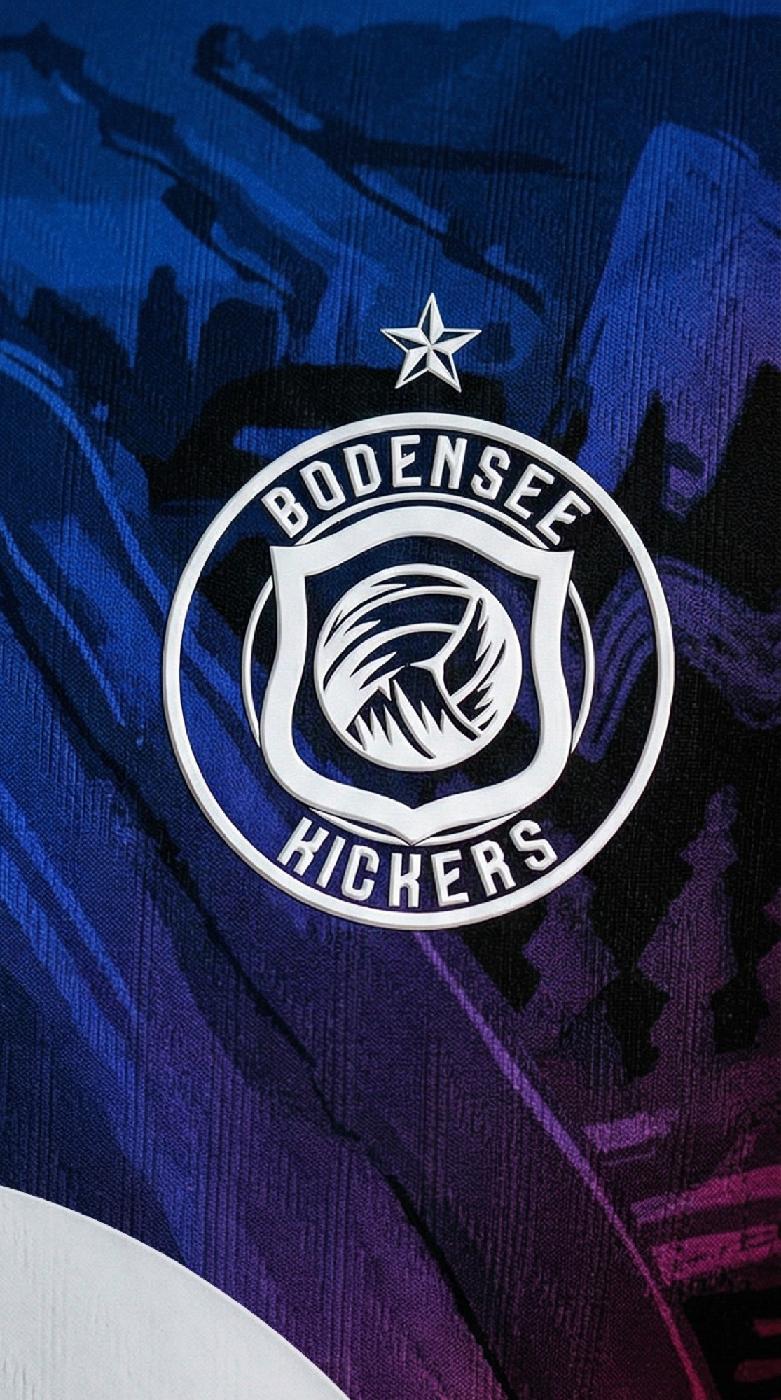 Bodensee Kickers — Wappen-Detail auf dem Sublimationsdruck